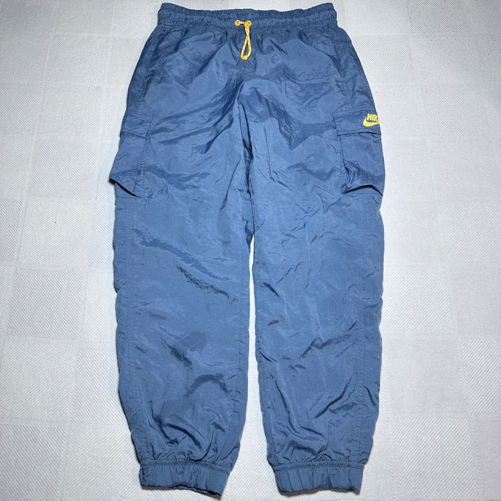 Nike Sportswear Icon Clash Woven Cargo Pants Women Medium Jogger Mesh Lined Blue